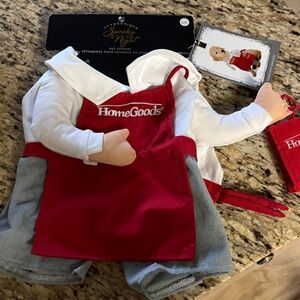 HomeGoods Red and White Pet Outfit Size L